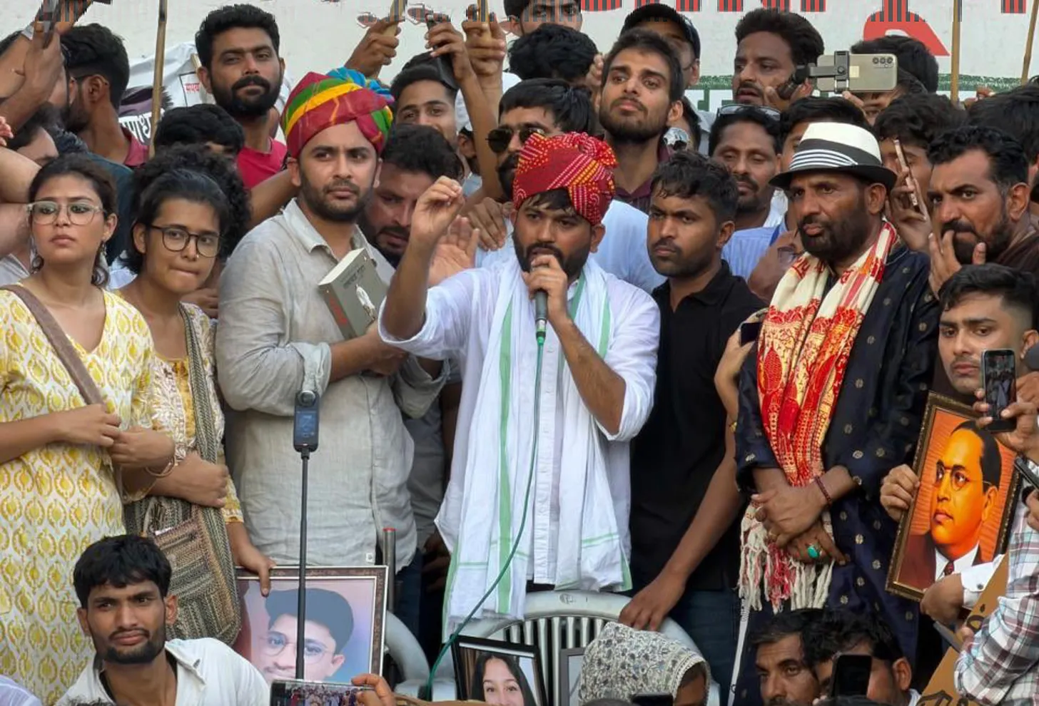 Cockroach Janta Party founding president Abhijit Dipke during a protest rally. 