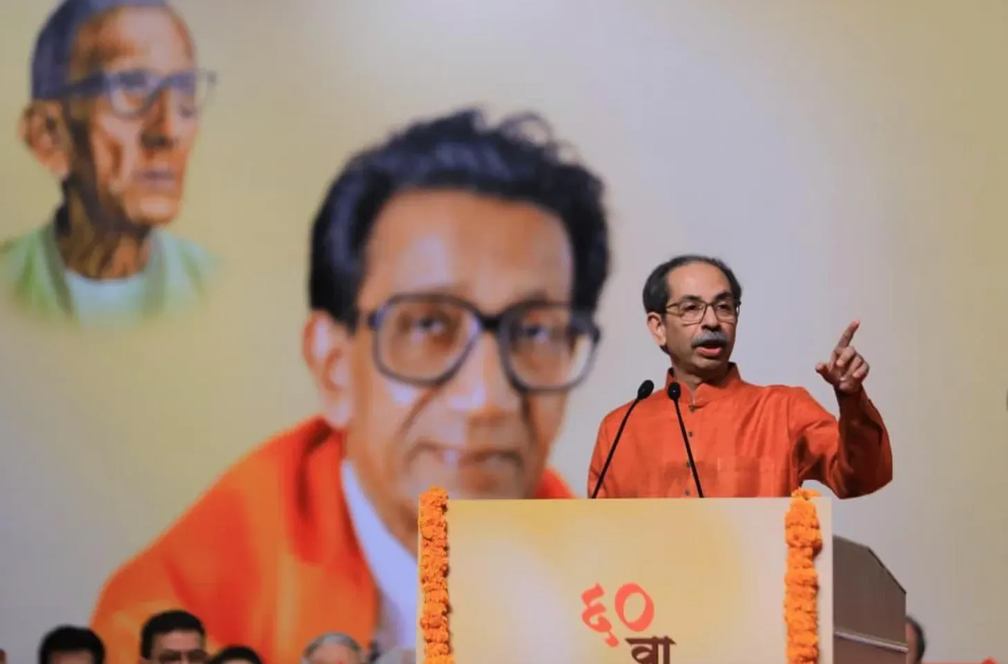 Shiva Sena (UBT) chief Uddhav Thackeray during the party’s 60th Foundation Day ceremony on 19 June 2026. 